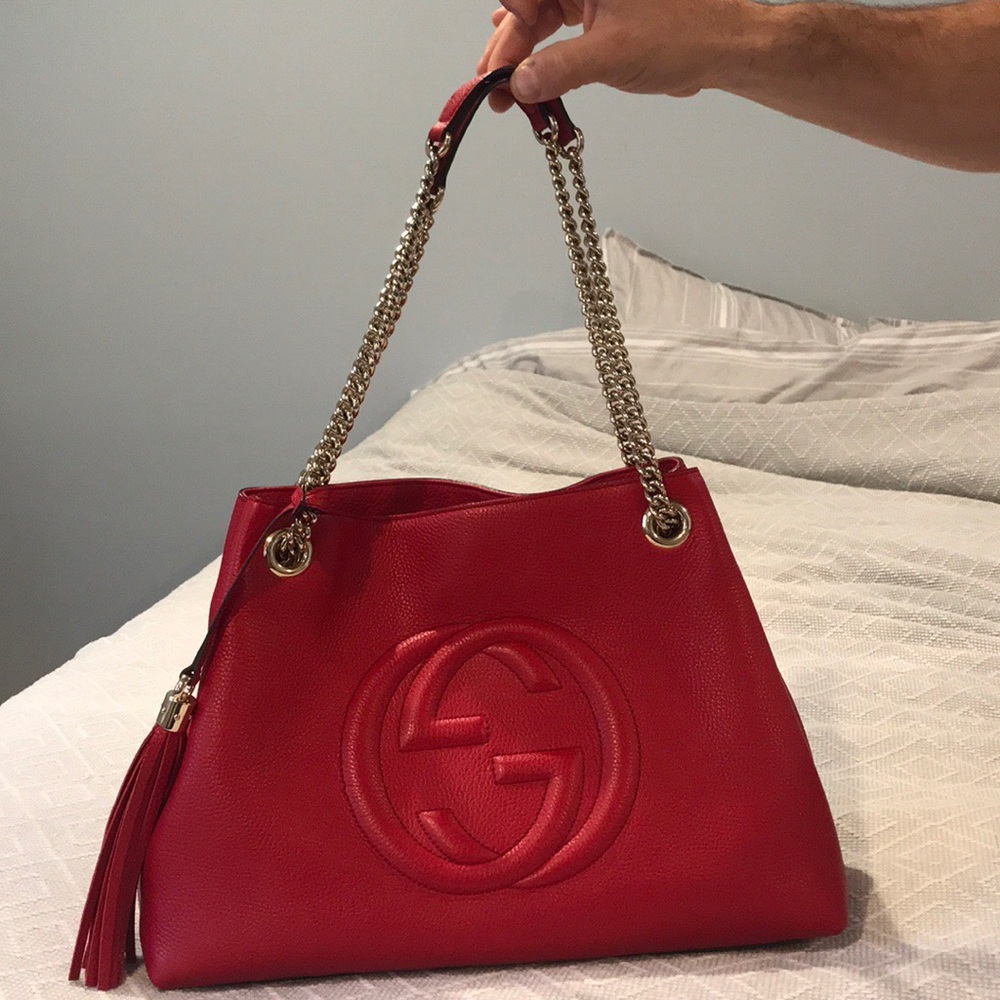Red Gucci bag